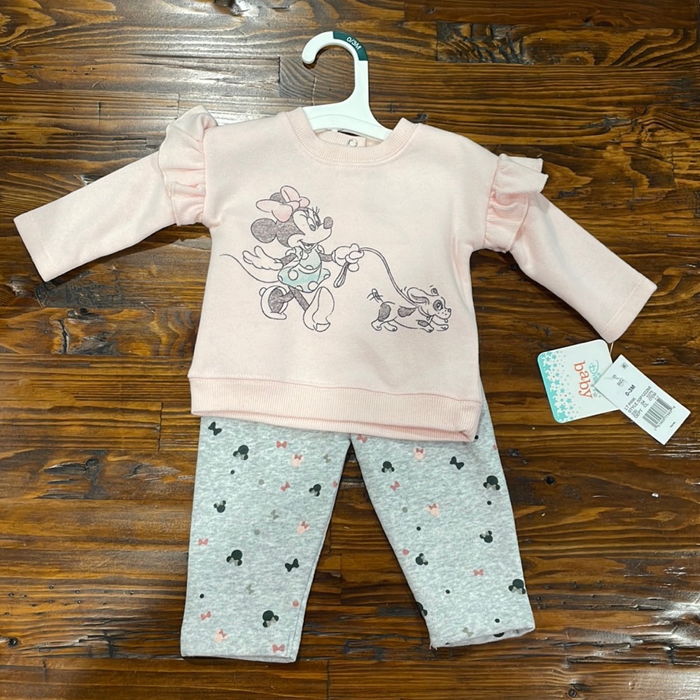 NWT Minnie Mouse Fleece Pullover & Jogger Set